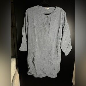 GAP Three Quarter Sleeve Blue Dress - Women Medium